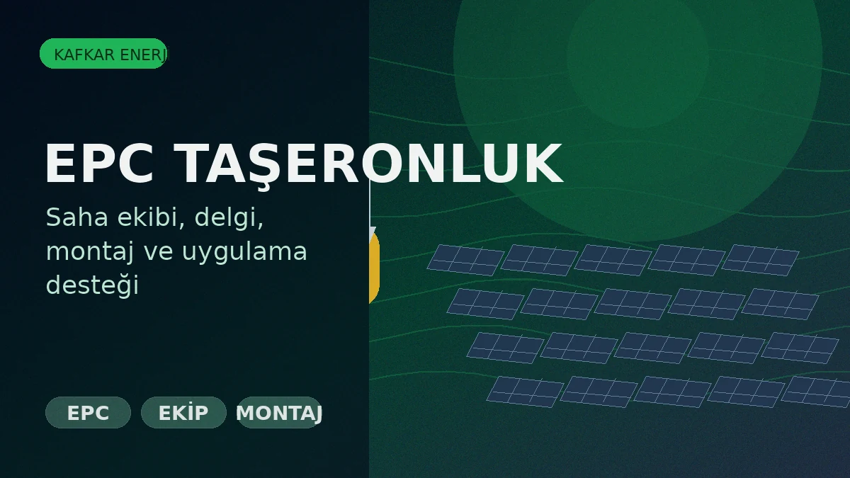 EPC Firmaları İçin GES Taşeronluk Hizmeti Neden Önemlidir? - Kafkar Enerji blog görseli